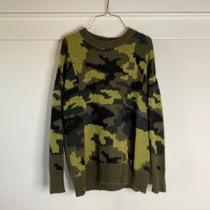 Size small - camouflage sweater (back is solid green) - like new - worn once